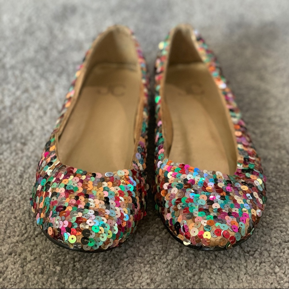 JEFFREY CAMPBELL Multicolored Sequined Flats